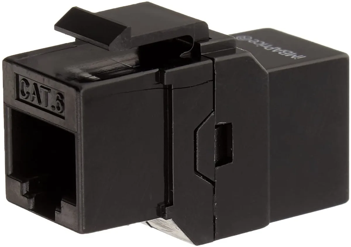 iMBAPrice iMBAPrice RJ45 Female to Female CAT6 Keystone Coupler Black 1 Pack — product photo