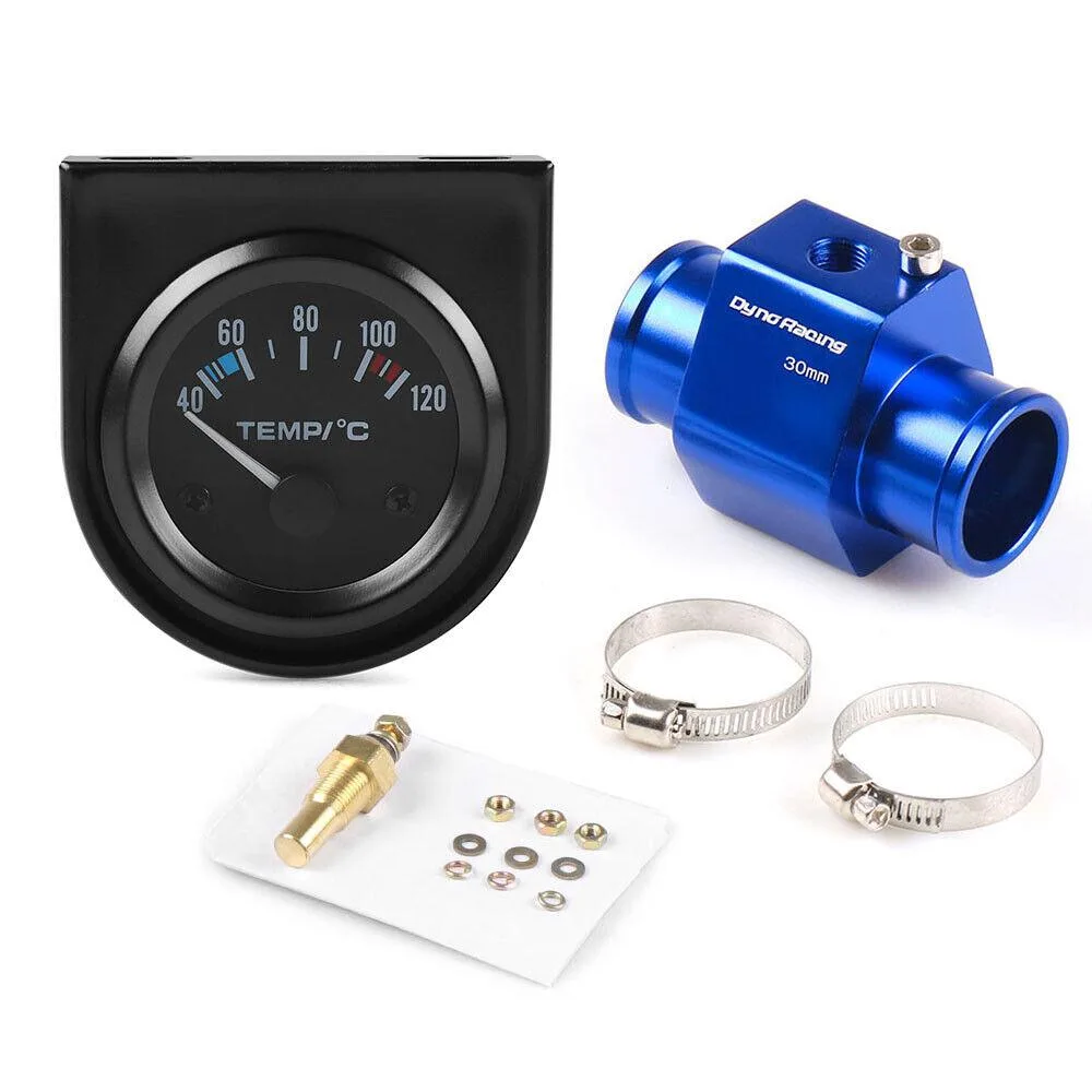 Dyno Racing Dyno Racing 2" 52mm Water Temp Gauge 40-120°C 30mm Adapter — product photo