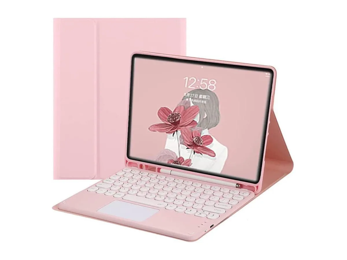 BONAEVER BONAEVER Touchpad Keyboard Case Samsung Galaxy Tab A7 Lite 8.7 2021 Pink — product photo