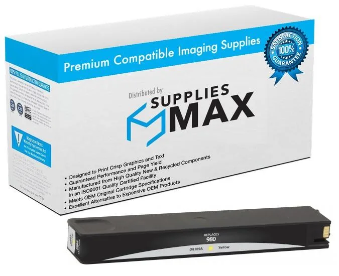 SuppliesMax SuppliesMax HP D8J09A Yellow Inkjet Cartridge 6600 Pages — product photo