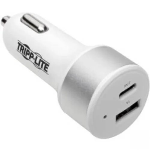 Tripp Lite Tripp Lite U280-C02-C1A1 Dual USB Car Charger 27W USB-C PD 5V 1A USB-A — product photo