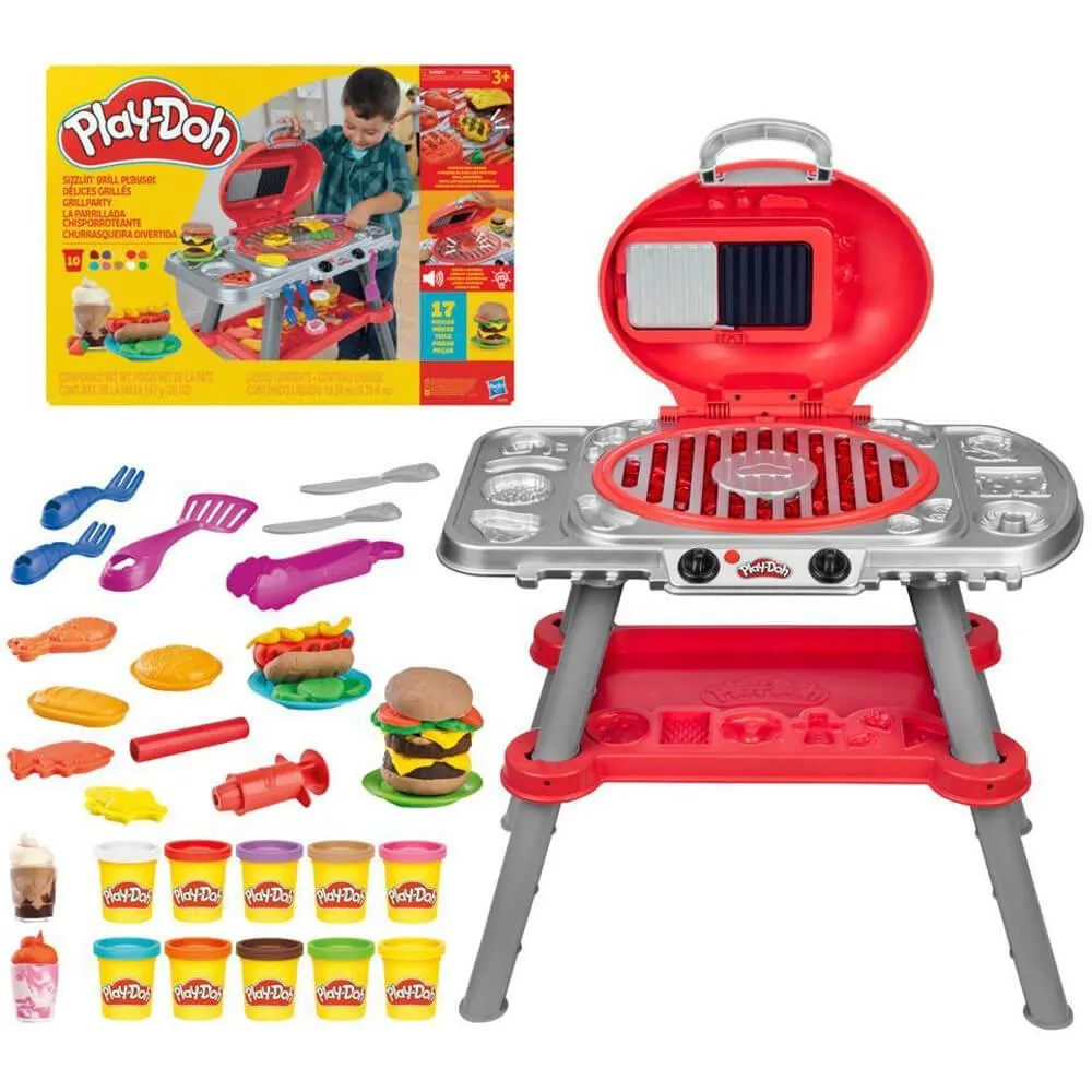 Hasbro Hasbro Play-Doh Sizzlin Grill Playset 17 Accessories 10 Cans 74 cm — product photo