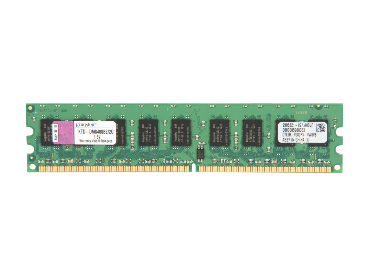 Kingston Technology Corp. Kingston Technology Corp. KTD-DM8400BE/2G 2GB 240-Pin DDR2 667 PC2 5300 ECC memory upgrade — product photo