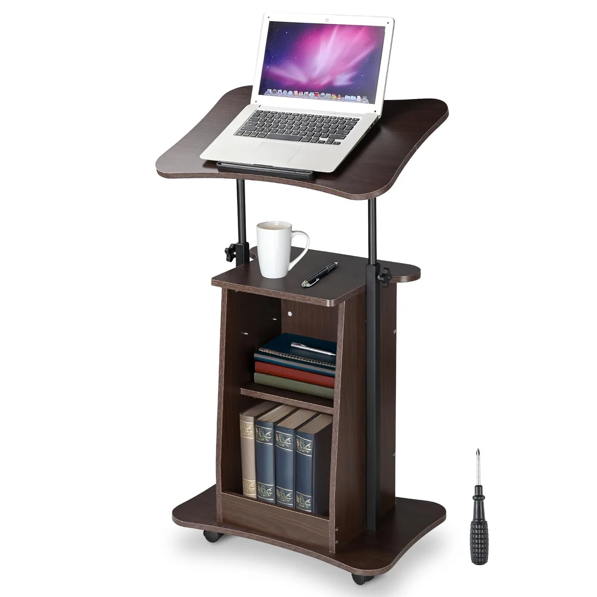 Yescom USA, Inc. Yescom USA, Inc. 16CPD009-D3002-38 Mobile Laptop Desk 24x15x33 Brown — product photo