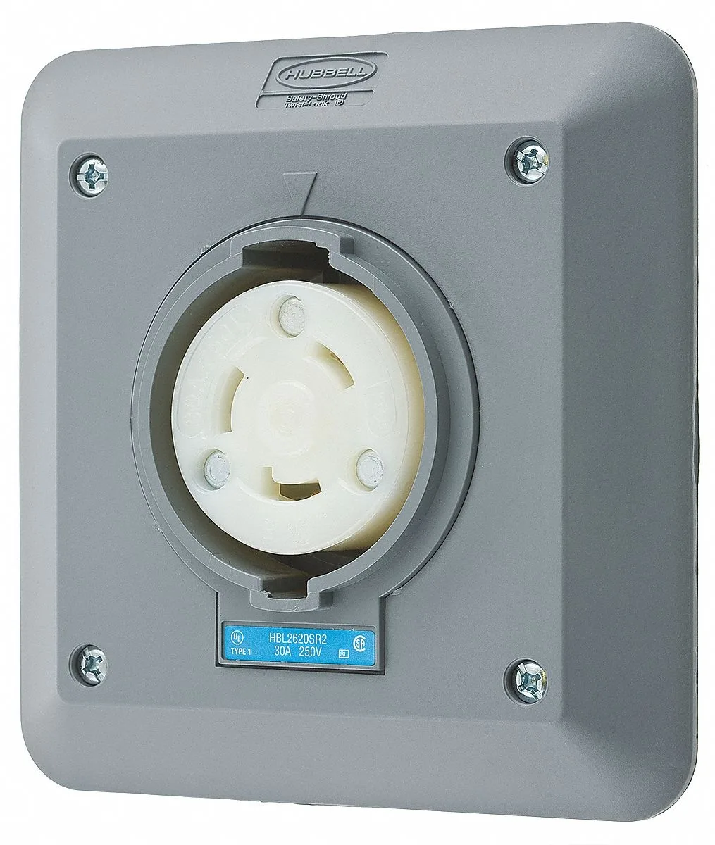 Hubbell Incorporated Hubbell Incorporated HBL2620SR2 Locking Receptacle L6-30R 30 A 250 V video accessory — product photo
