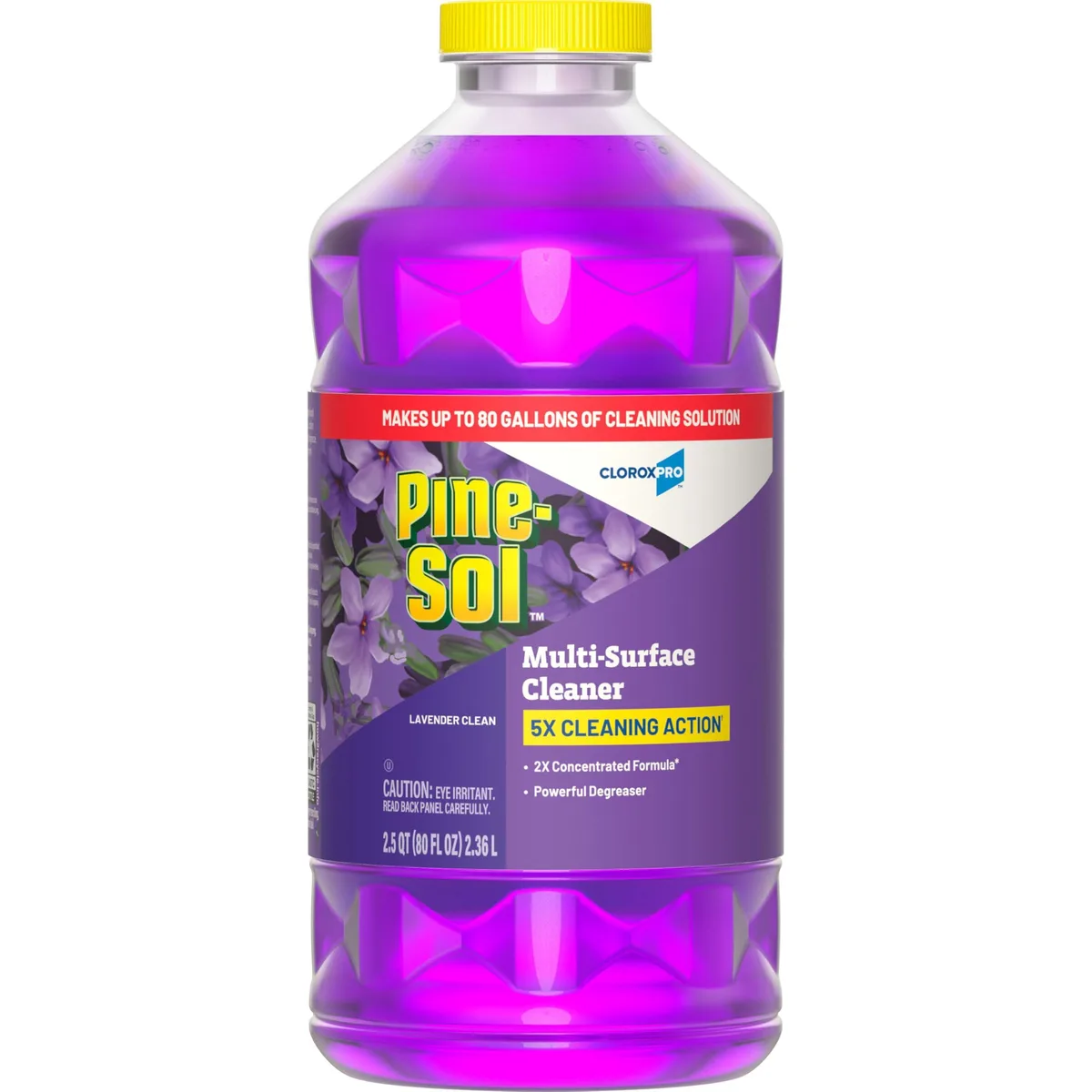 White 80 fl oz bottle of CloroxPro lavender multi-surface cleaner