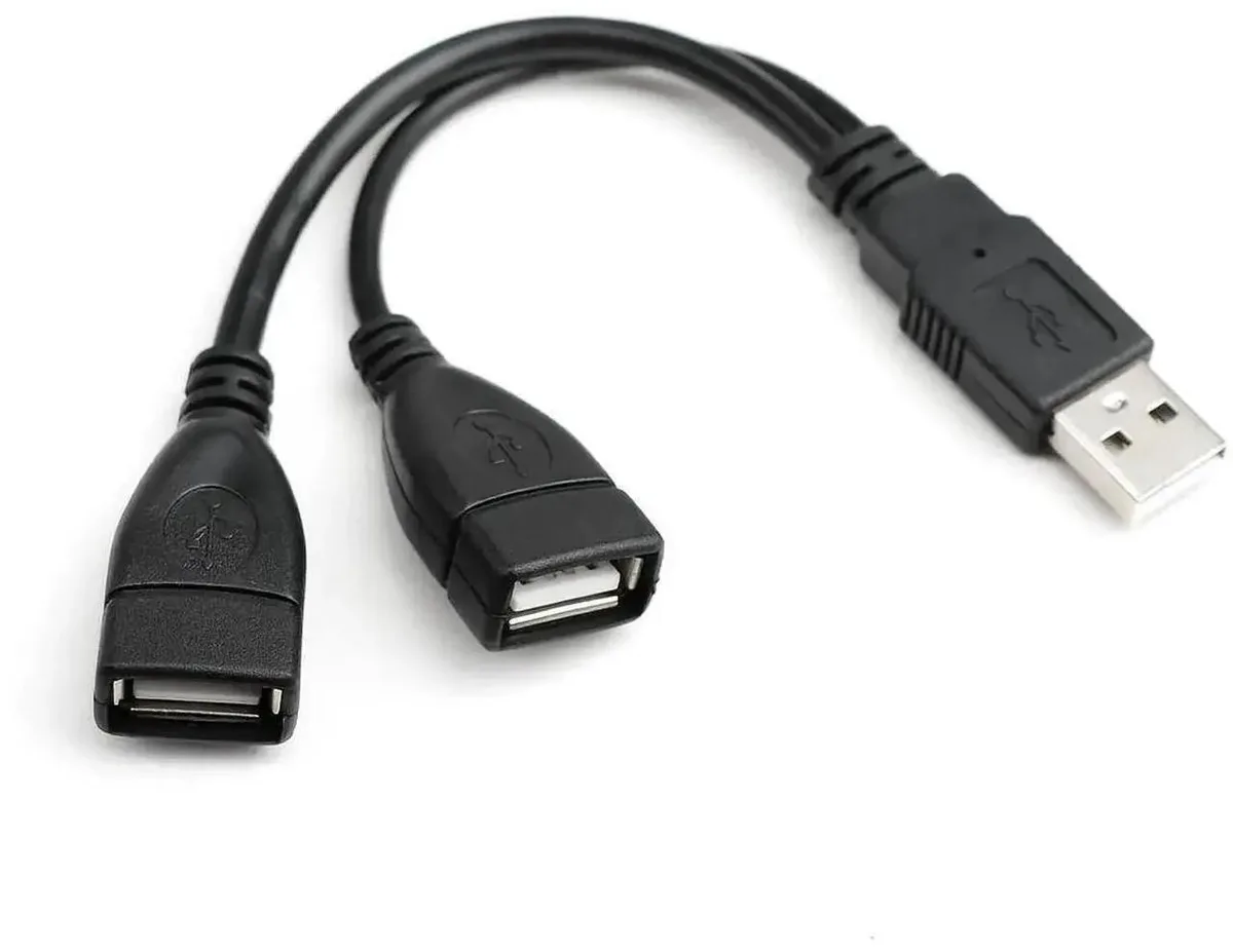 Vszerda Vszerda USB 2.0 A Male to 2 Dual USB Female Y Splitter Cable 15cm — product photo