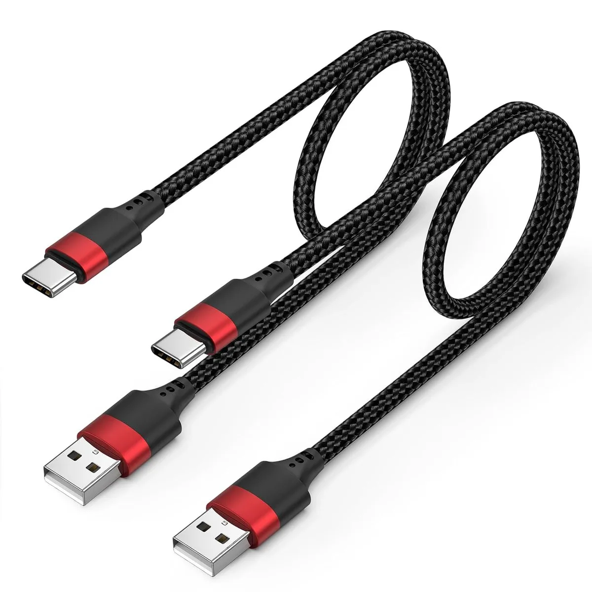 Elestur Elestur USB-A to USB-C Braided Cable 2 ft 2-Pack 3A 480 Mbps — product photo