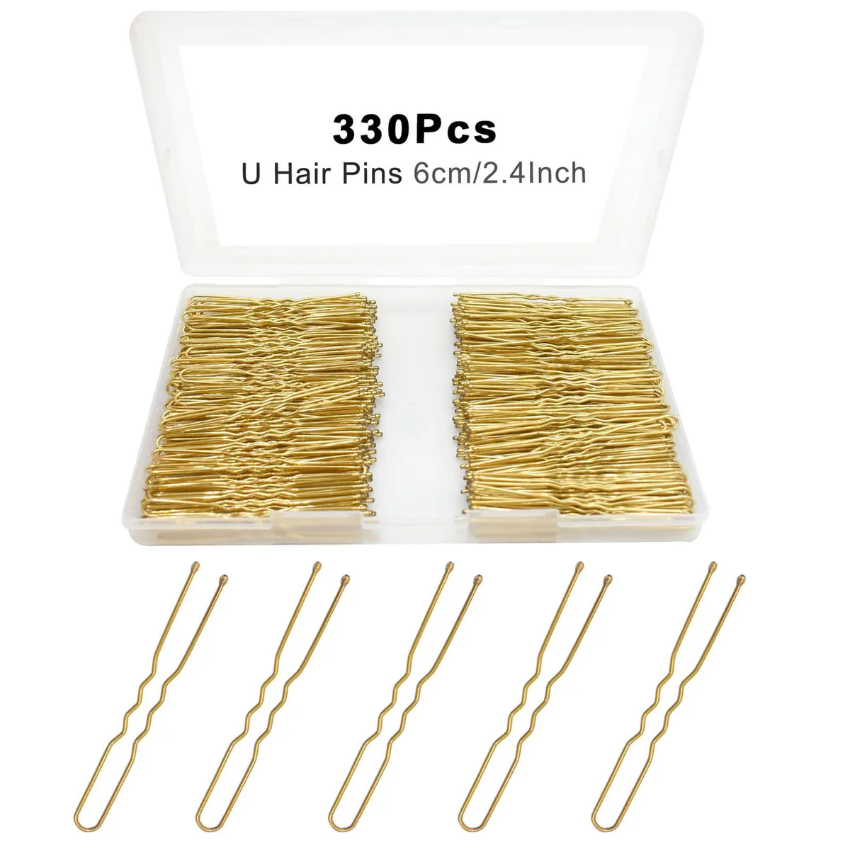  U-shaped hair pins 330 count 2.4inch blonde — product photo