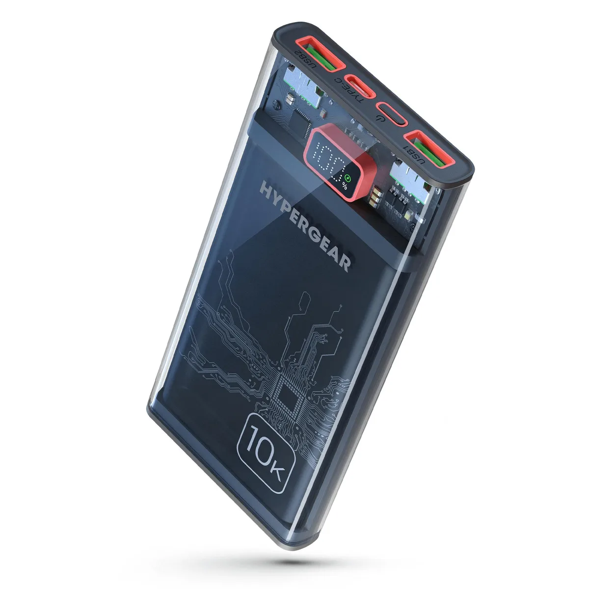 HyperGear HyperGear ClearCharge 10000mAh Clear Power Bank — product photo