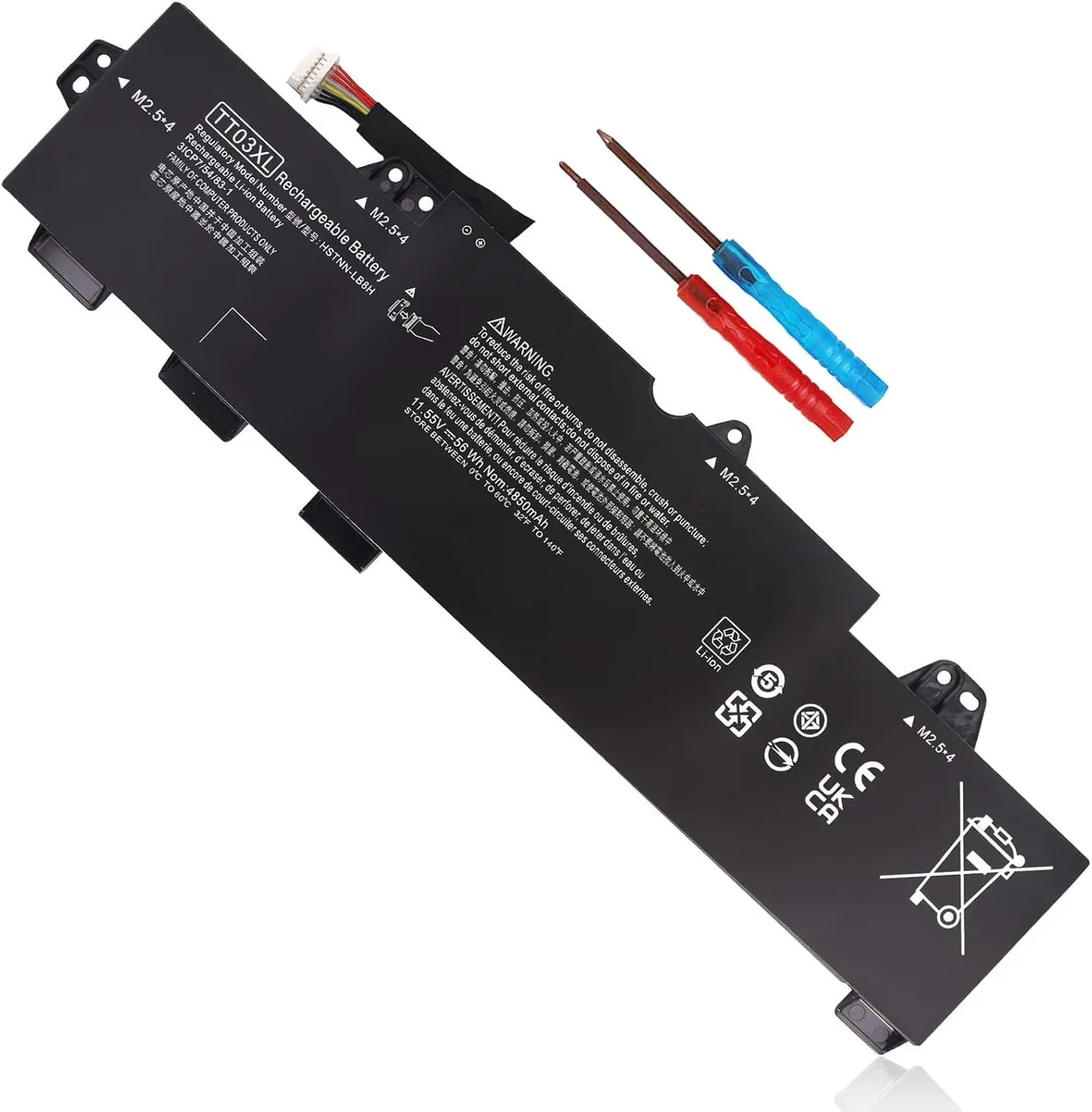 PISKEKAT PISKEKAT TT03XL 56Wh laptop battery for HP EliteBook 755 850 G5 G6 ZBook 15U G5 G6 — product photo