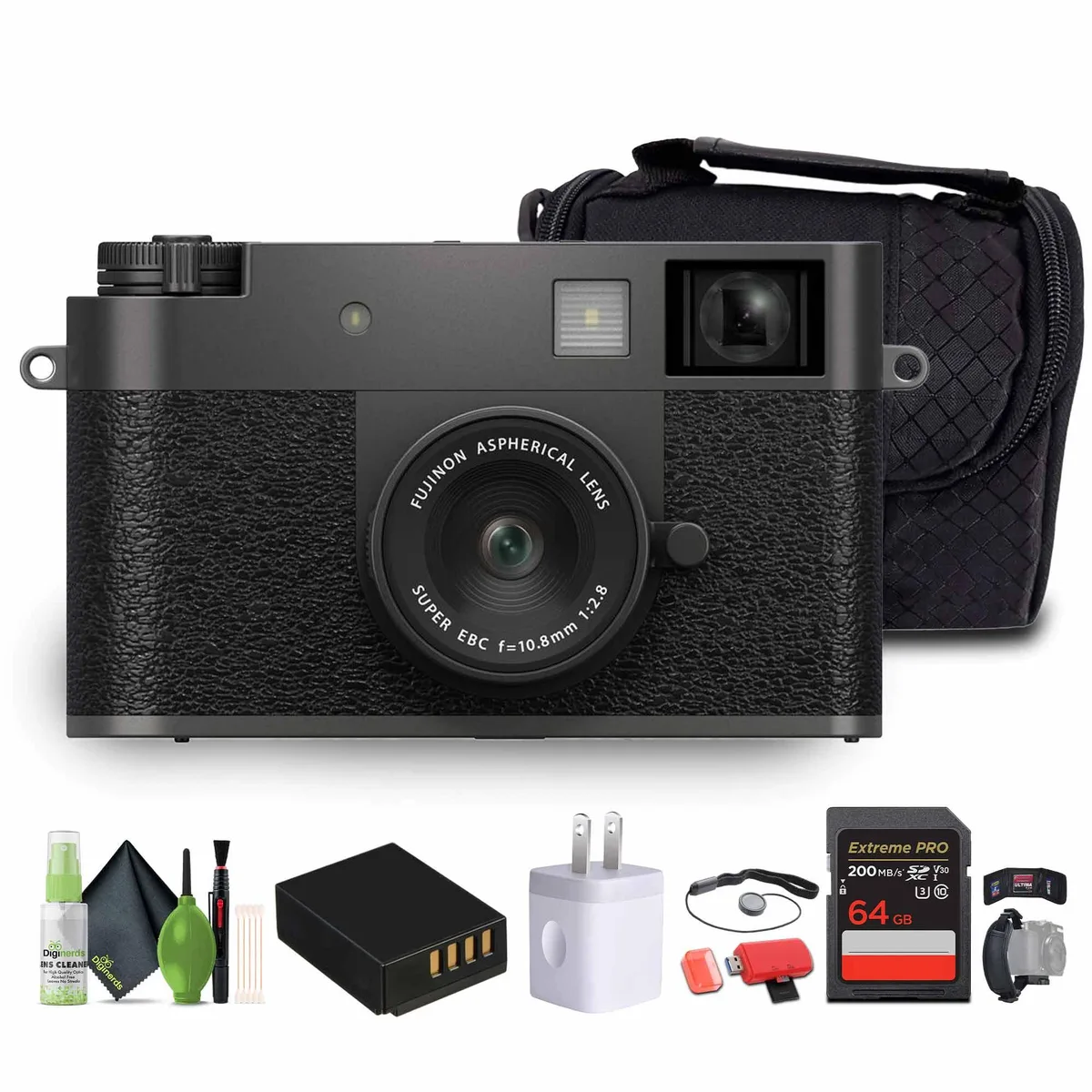 FUJIFILM FUJIFILM X half Digital Camera Charcoal Silver Kit — product photo
