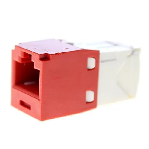 Panduit Panduit CJ688TGRD Cat6 RJ45 UTP Jack Module Red — product photo
