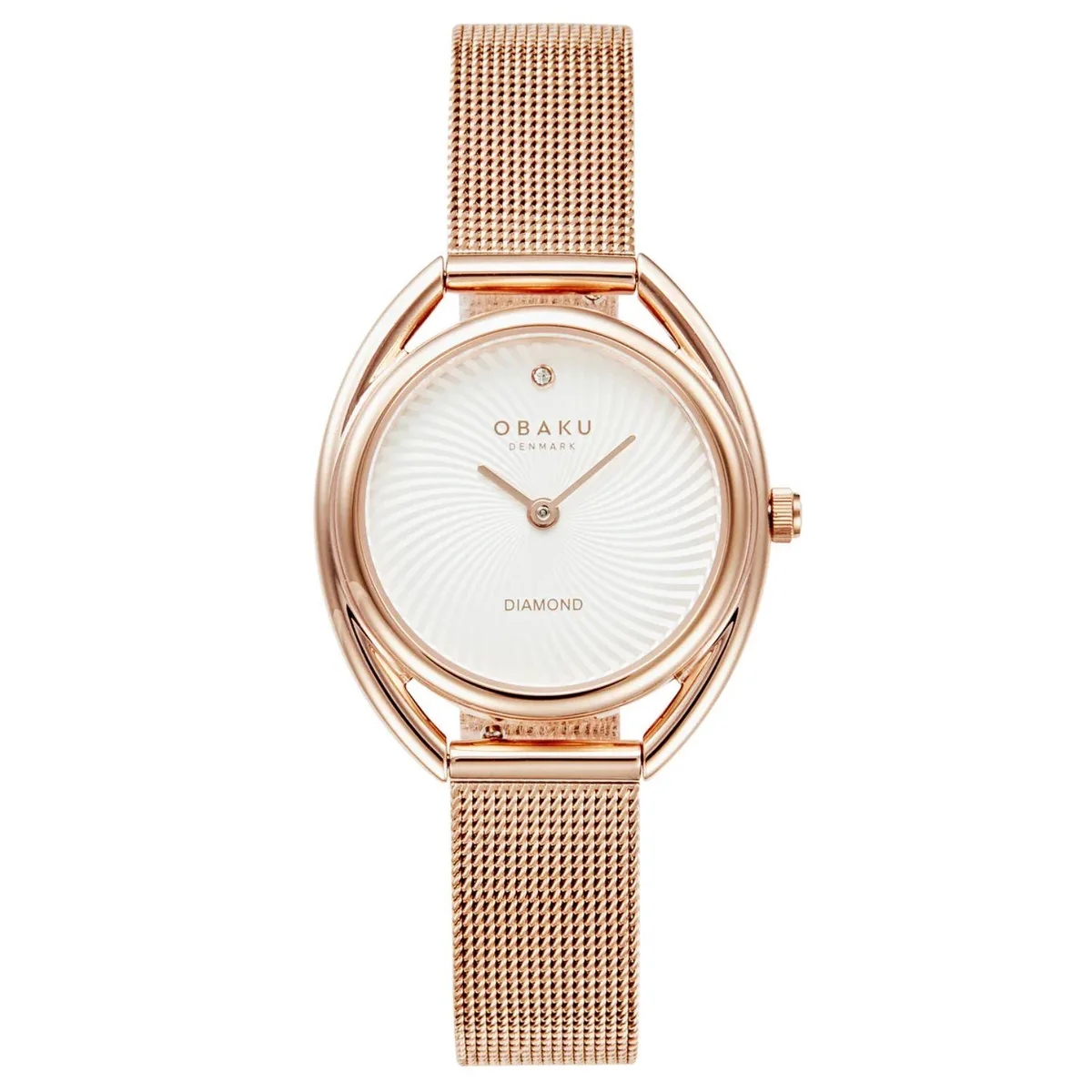 Obaku Juvel watch, stainless steel case and bracelet, white dial, quartz movement