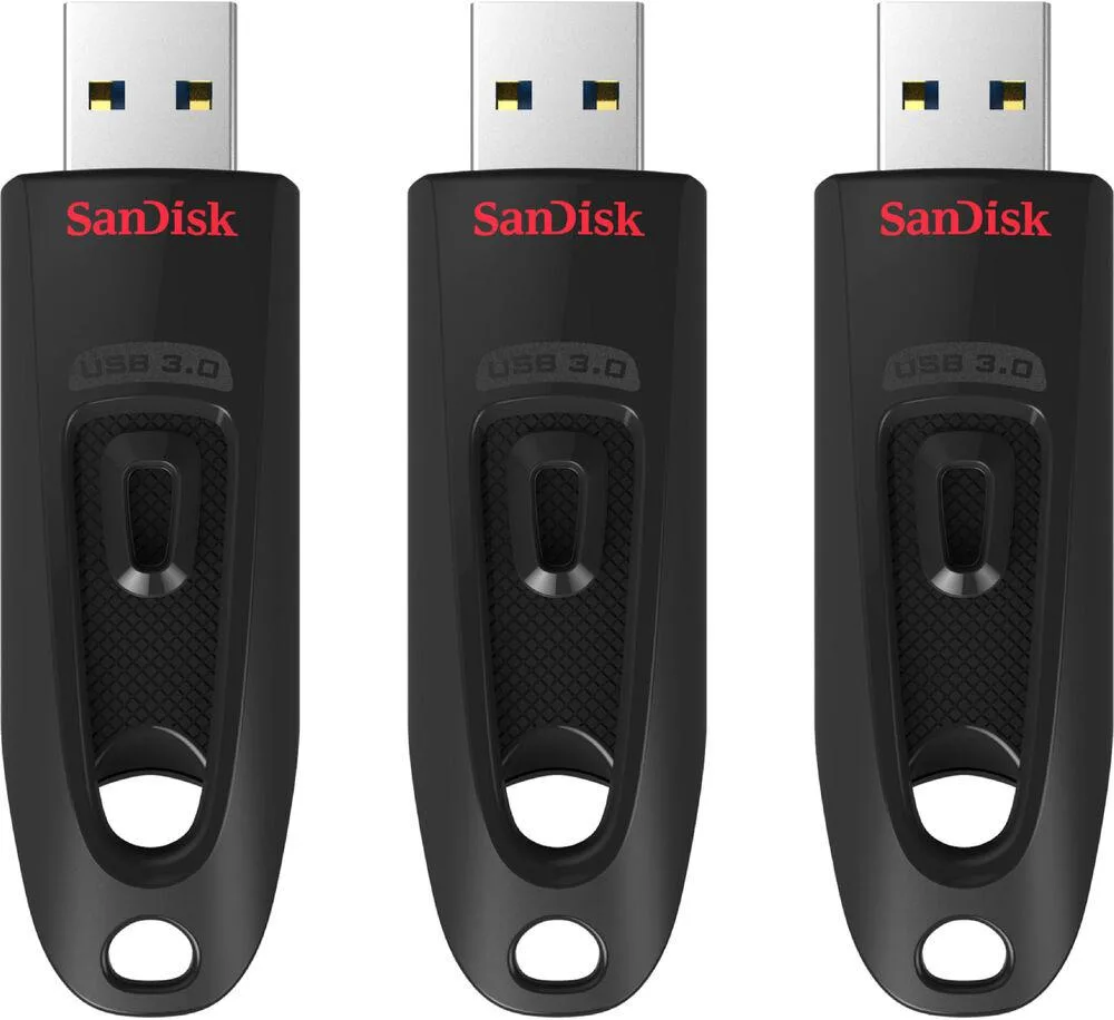SanDisk SanDisk Ultra 32GB USB 3.0 Flash Drive with Hardware Encryption 3-Pack SDCZ48-032G-GAM46T — product photo
