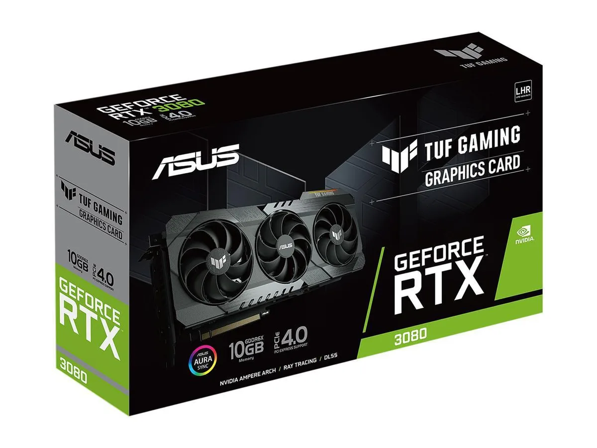 ASUS ASUS TUF GeForce RTX 3080 V2 10GB GDDR6X graphics card — product photo