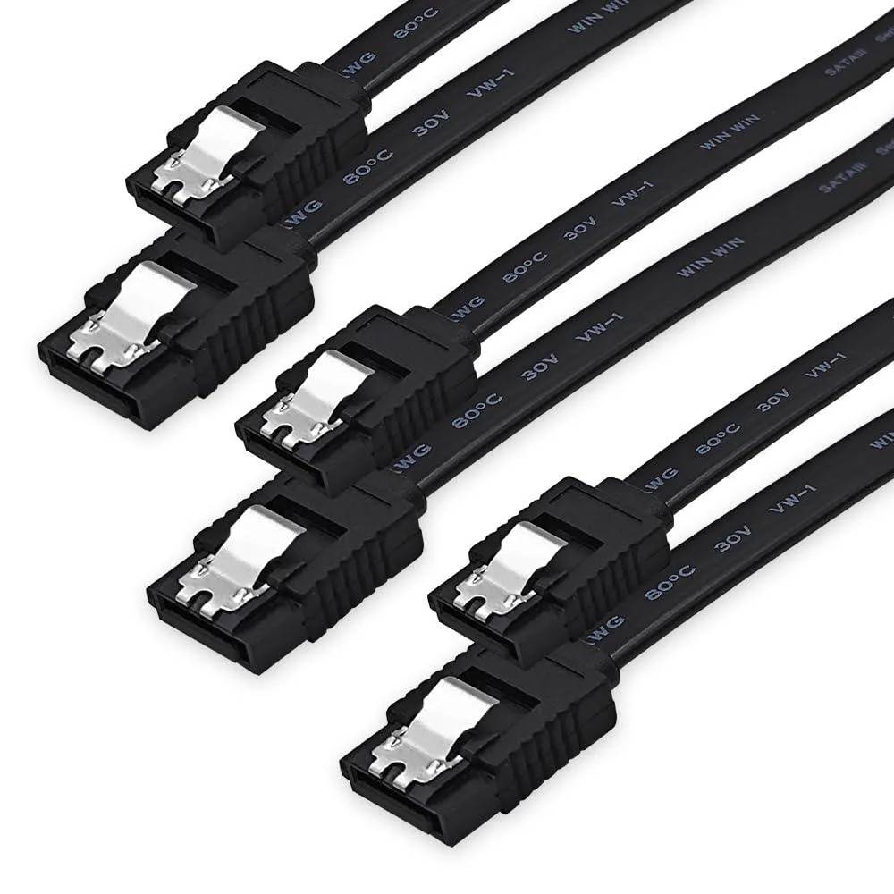 XANHAM SC302 SATA III 6Gbps cable 18 inch 3-pack black — product photo
