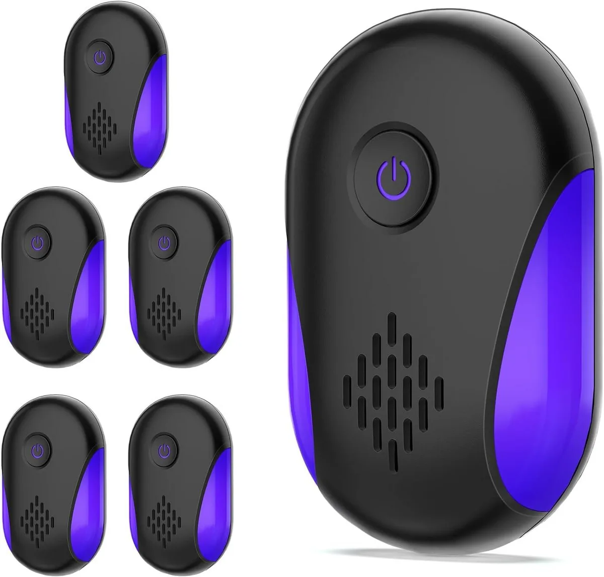 Black rectangular plug-in pest repeller with smooth matte finish