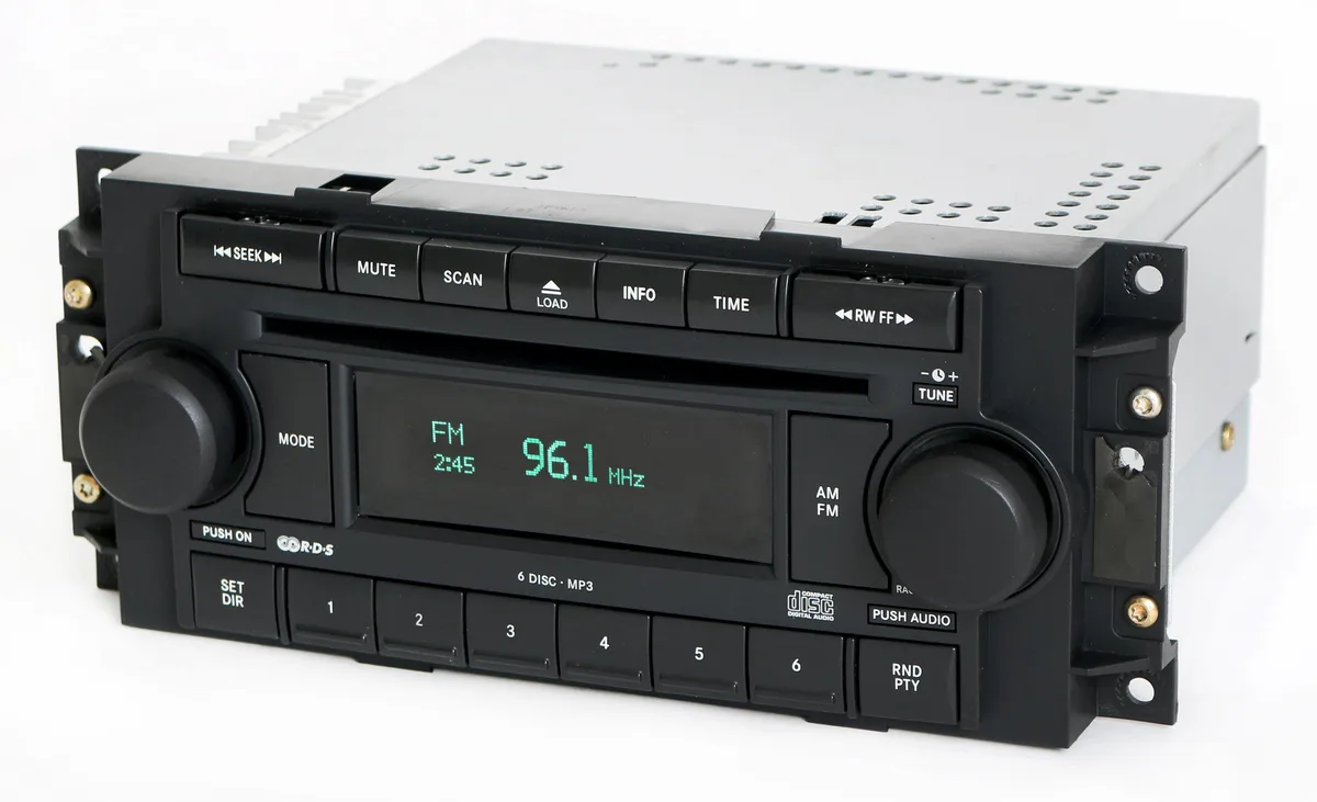 1 Factory Radio 1 Factory Radio P05091720AD AM FM 6 Disc CD Receiver RAQ 22 10 Pin 2004 2010 — product photo