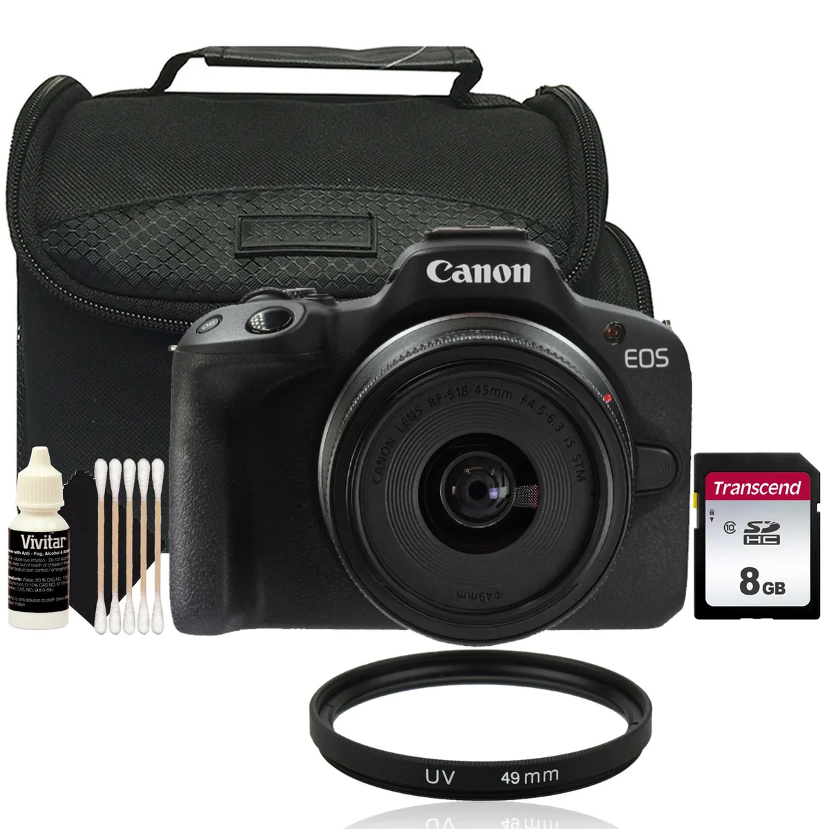 Canon Canon EOS R50 Mirrorless Camera 18-45mm Basic Starter Bundle — product photo