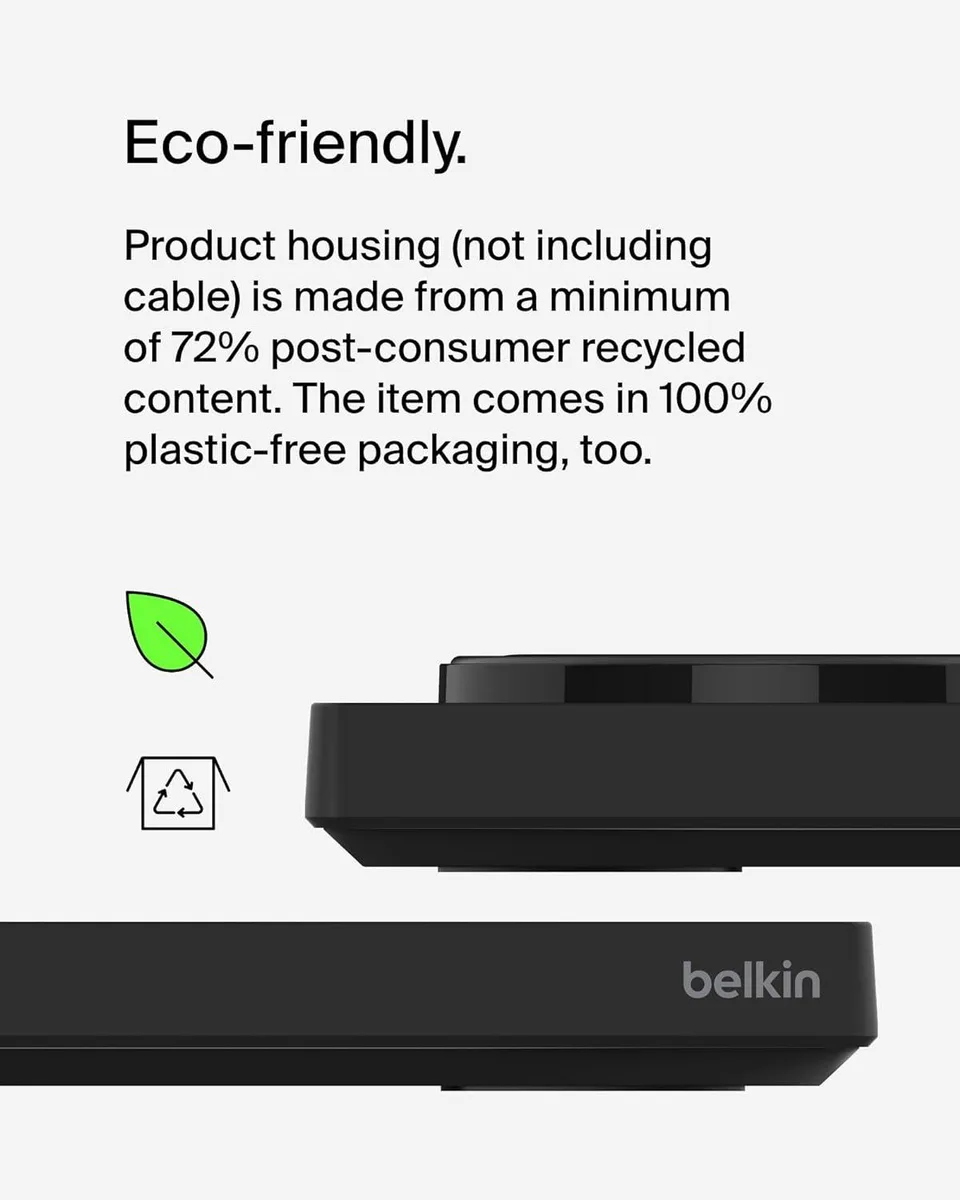 Belkin Belkin WIZ019ttBK 2-in-1 Wireless Charging Pad with MagSafe — product photo