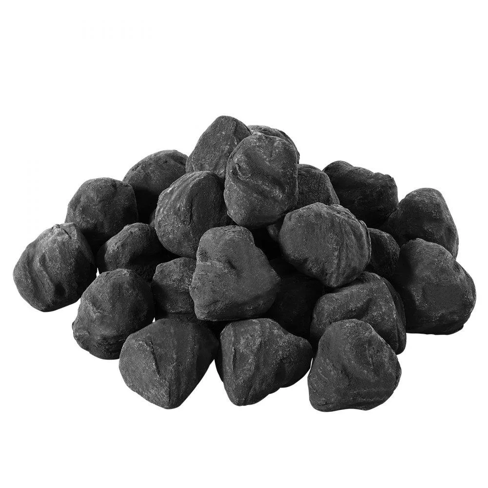 VEVOR VEVOR Ceramic Fire Stones 25 pcs 1.2-2.0 inch Black — product photo