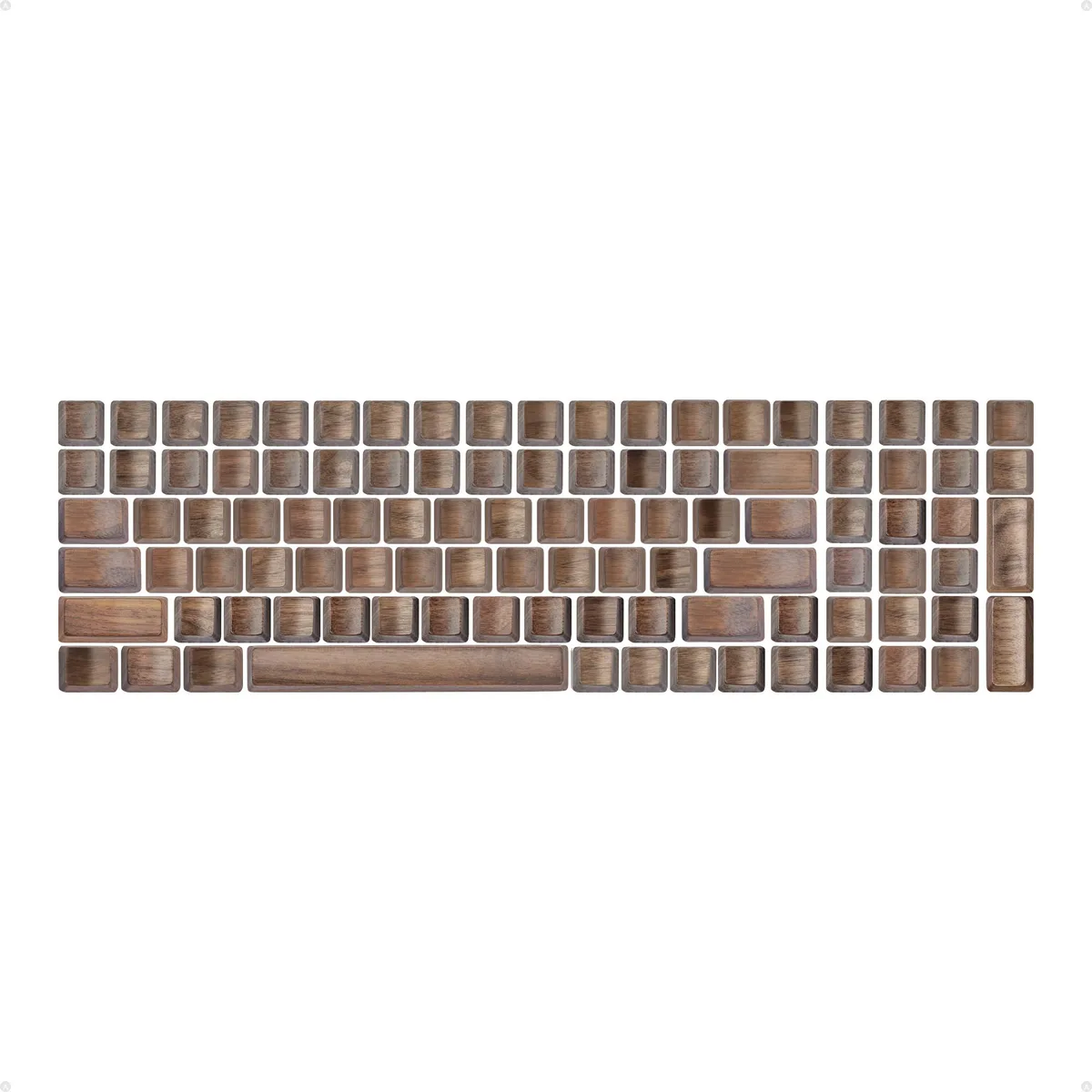 Loha Custom Loha Custom Black Walnut Wood Keycaps 96% 100-Key OEM Profile MX-Style — product photo