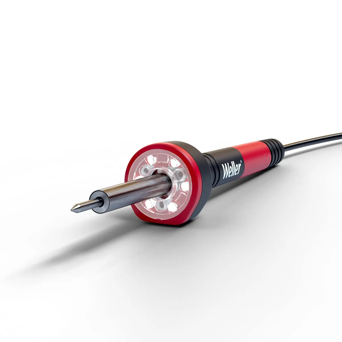 Weller 30W soldering iron with LED halo ring and safety rest