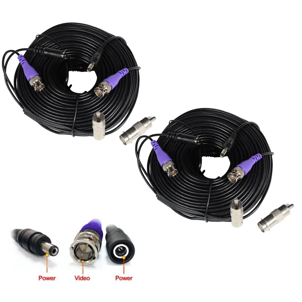 VideoSecu VideoSecu CBHD1502 2x 150ft BNC Video Power Cable surveillance accessory — product photo