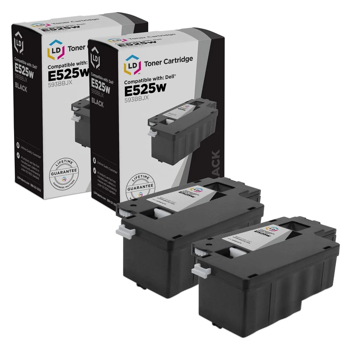 LD Products LD Products Toner Cartridge 593-BBJX DPV4T 2-Pack Black 2000 Pages — product photo