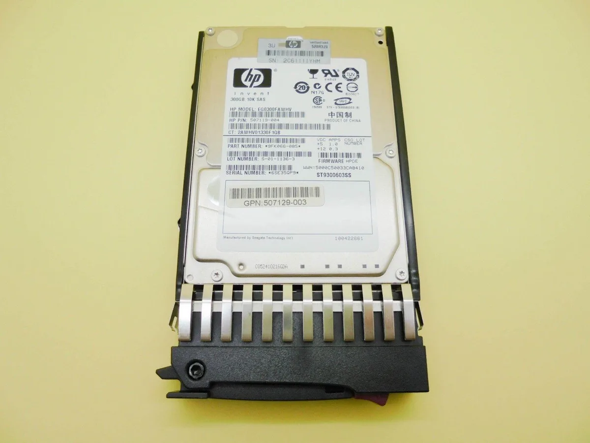 HP HP 507284-001 300GB 10000RPM 2.5" SAS internal hard drive — product photo