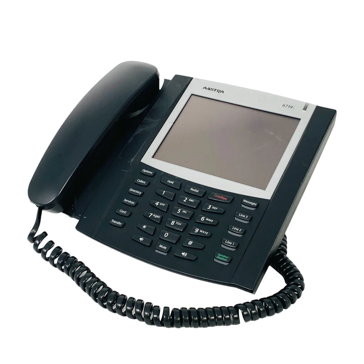 Aastra 6739 VoIP phone with colour touch screen and handset