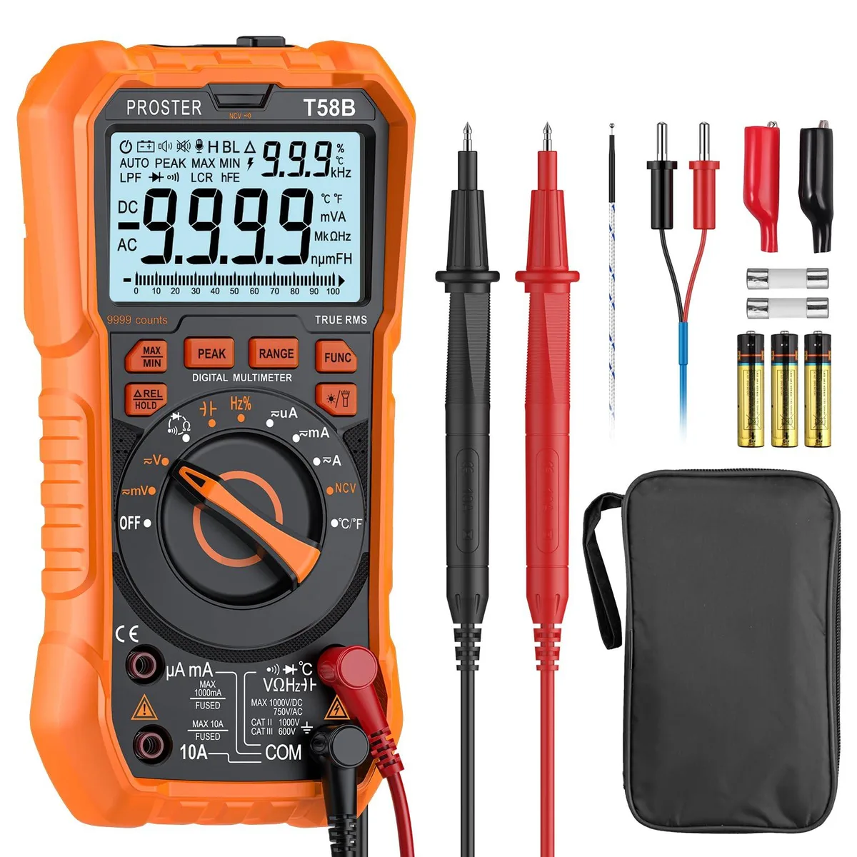KEHIPI KEHIPI 9999 Count TRMS Multimeter 13.5 in electrical system tool — product photo