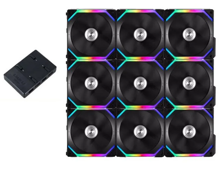 BFKK BFKK Uni Fan SL120 Black 9 Pack with Controller — product photo