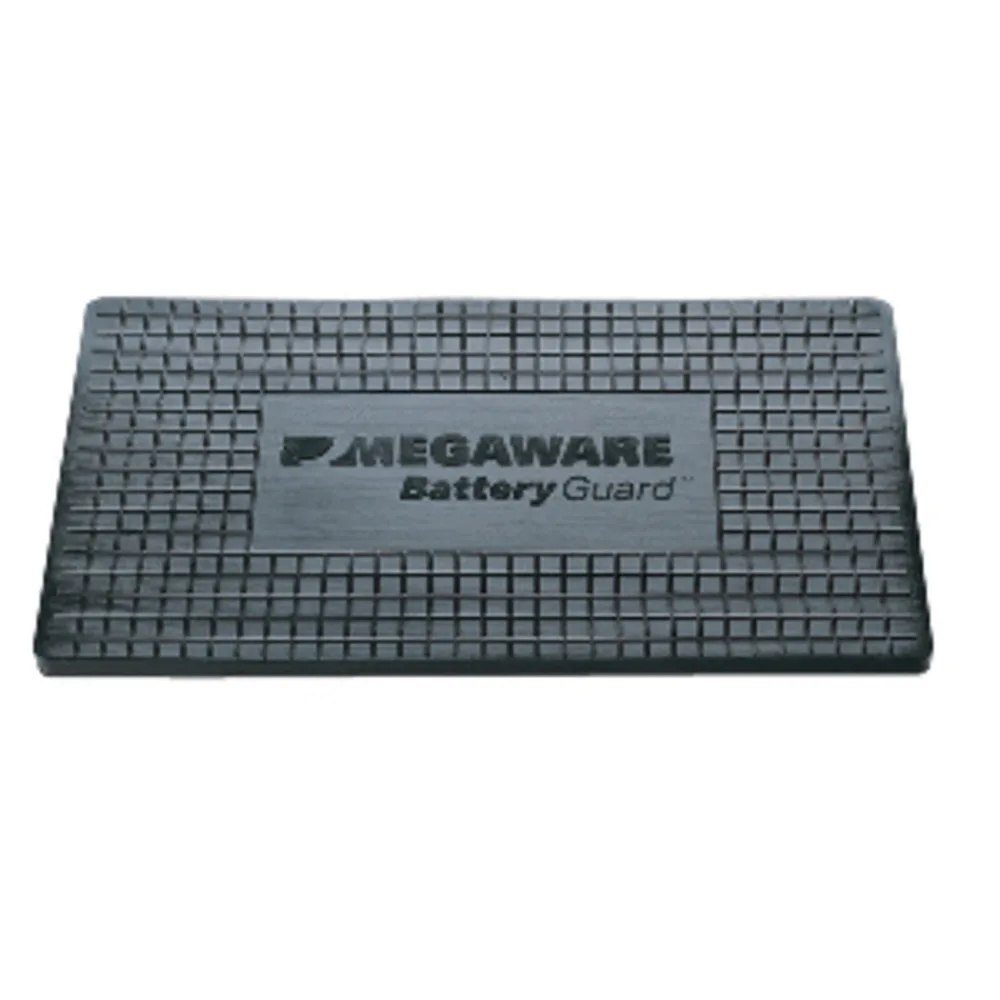 Clear flat rectangular pad for Group 31 batteries, absorbs shock and vibration