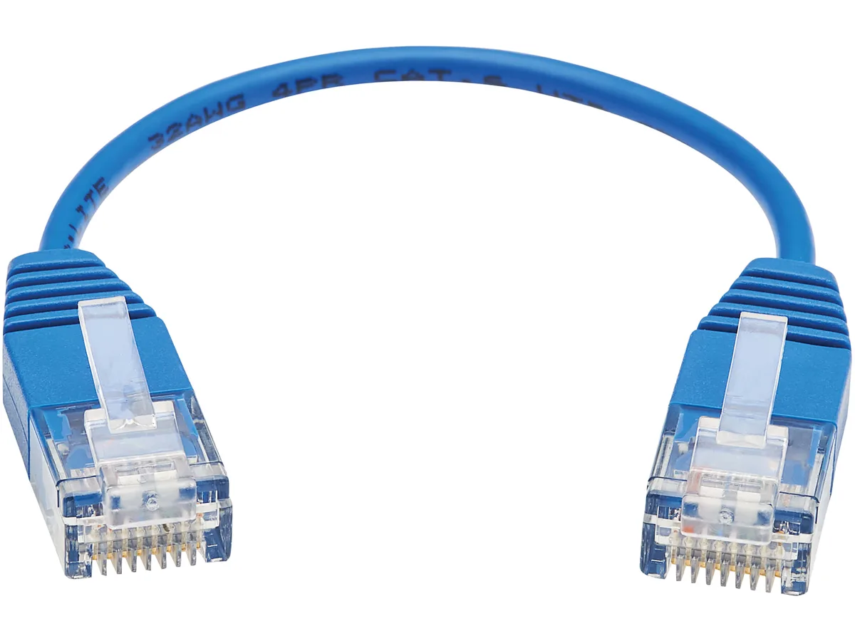 Tripp Lite Tripp Lite N200-UR6N-BL 6 in Cat6 network ethernet cable — product photo