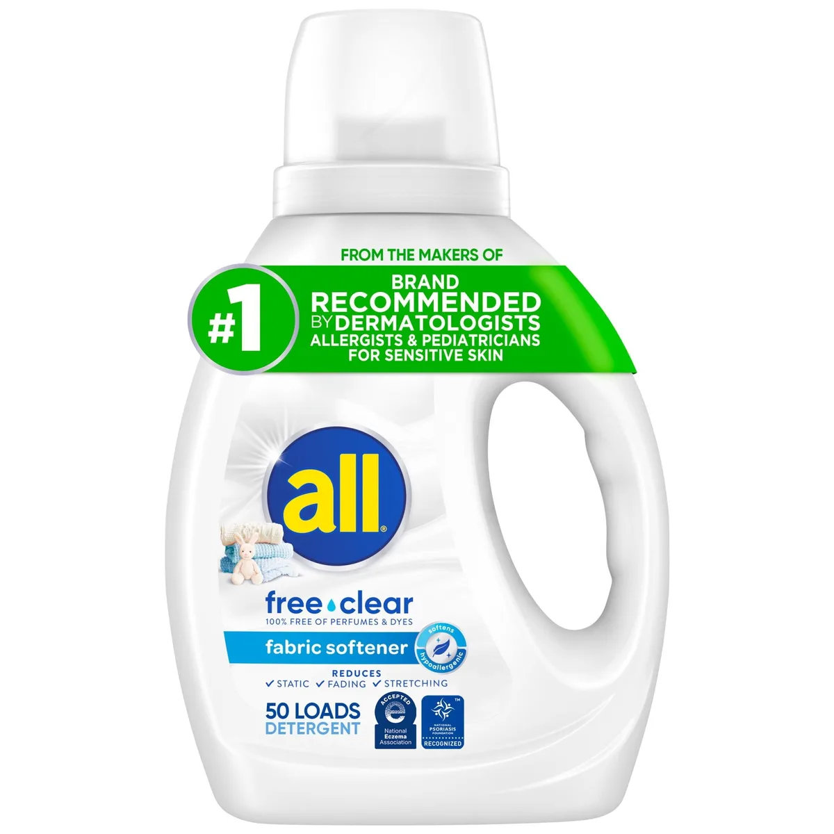 Clear Choice Clear Choice all free clear Liquid Fabric Softener Sensitive Skin 34 fl oz 50 Loads — product photo