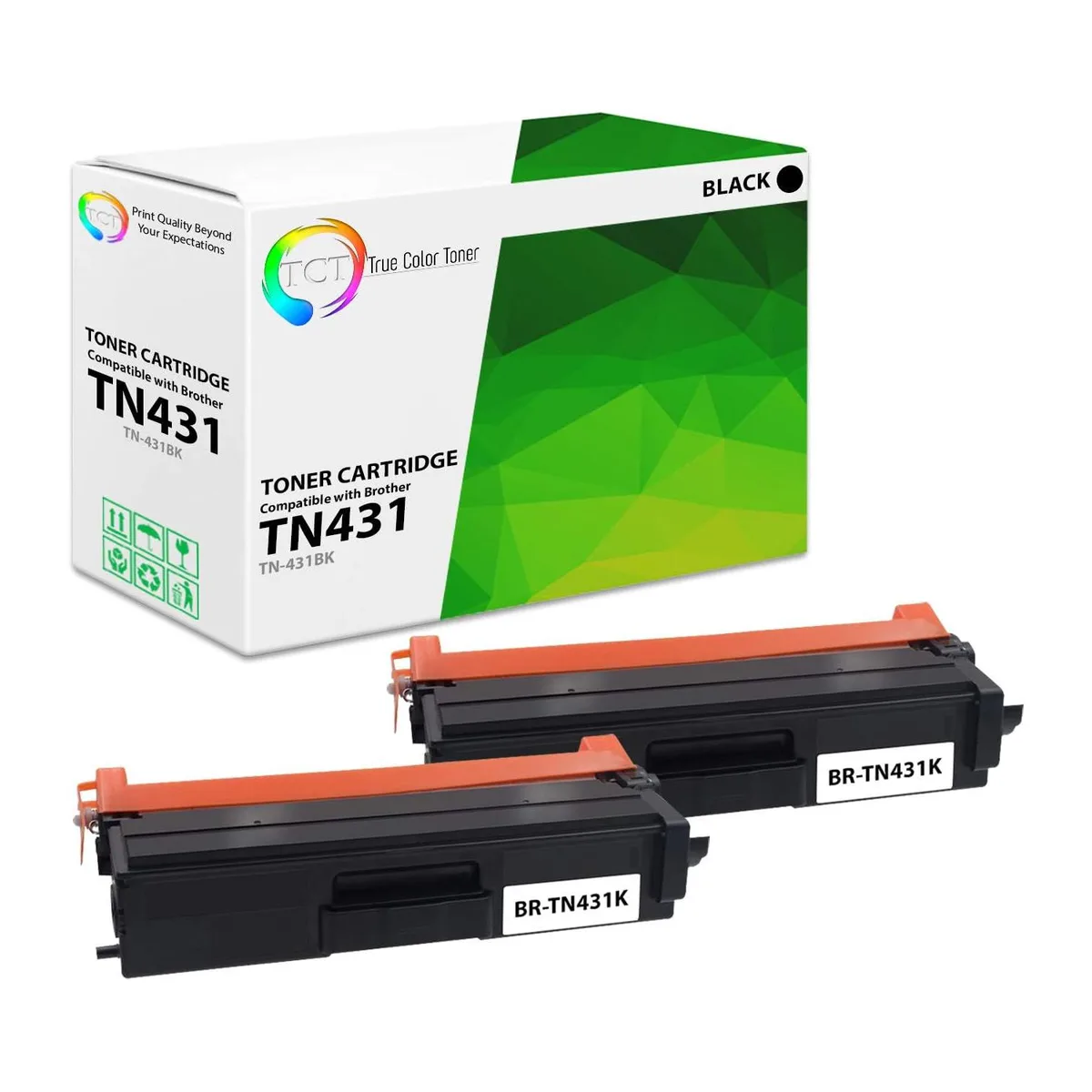 True Color Toner True Color Toner TN431 Black Toner Cartridge 2 Pack — product photo