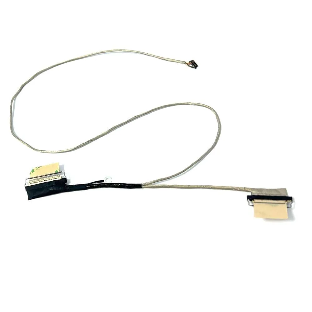 A thin flat orange flex cable with 30 gold contacts and small connectors at each end