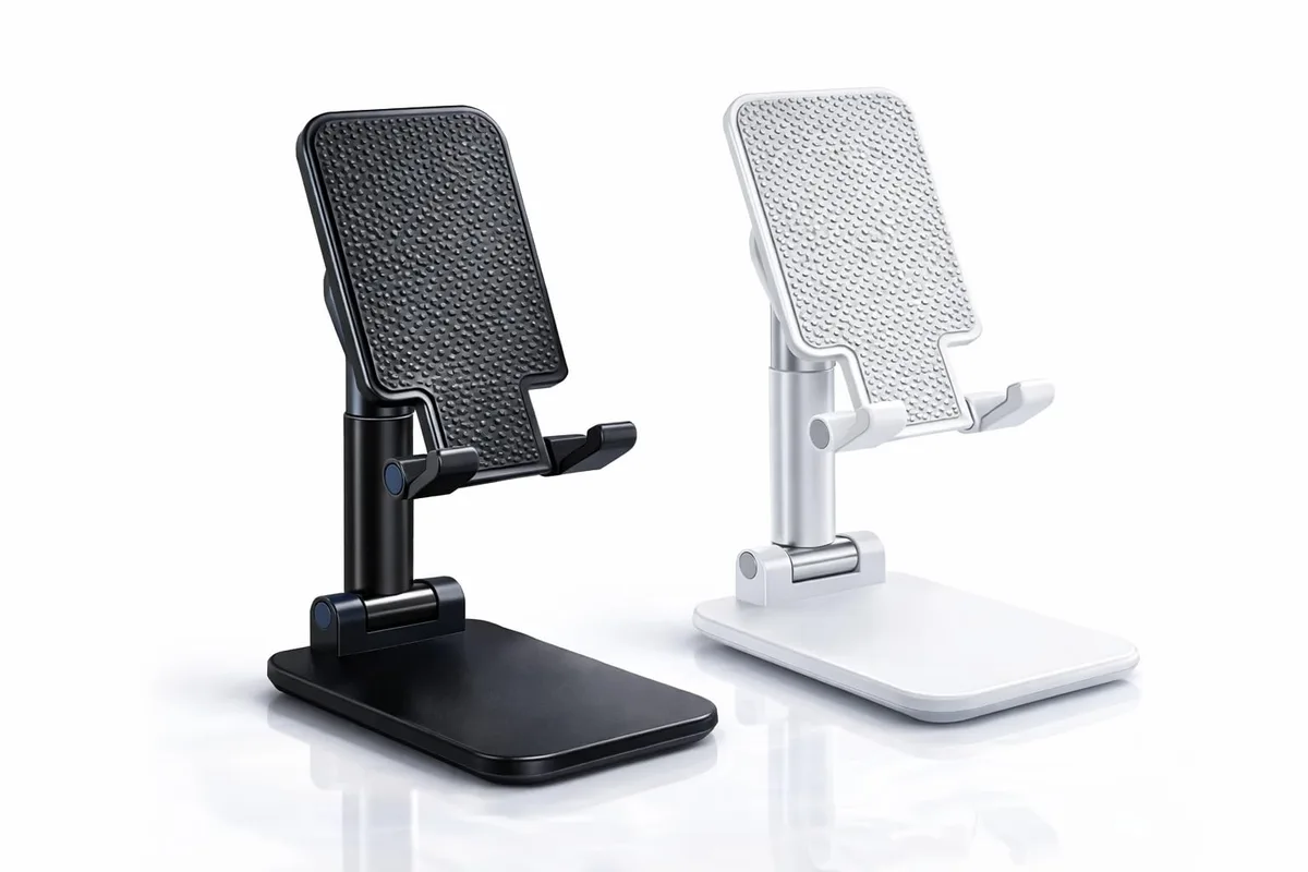MVGLO Adjustable Phone Stand 2 Pack Black White 4.33x2.6x6.5in 210g — product photo