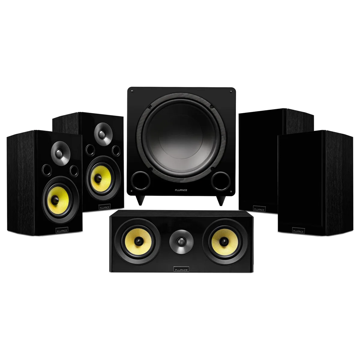Fluance Fluance HF51BC 5.1 home audio speaker system Black Ash — product photo