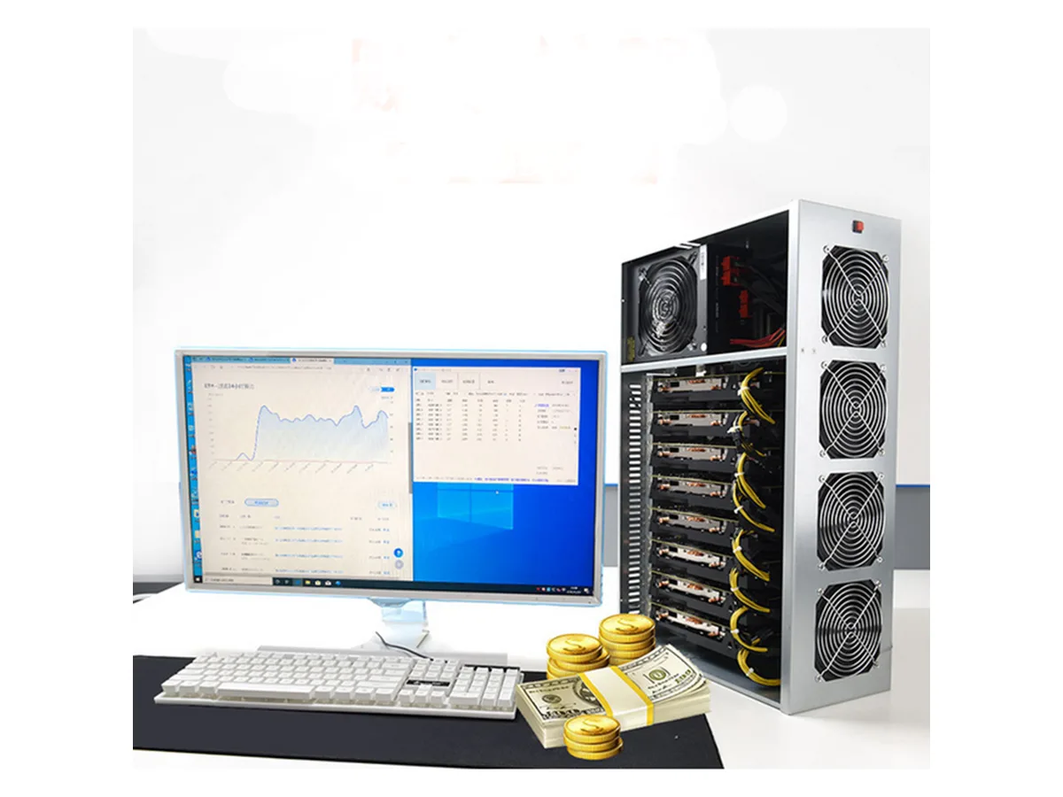 SUIUBUY SUIUBUY BTC-D37 8 GPU mining hardware 55mm 1800W 4GB DDR3 128GB SSD — product photo