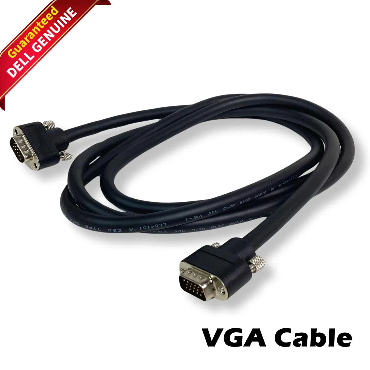 DELL DELL VGA-6 VGA cable 15-pin male to male low profile 6 ft — product photo