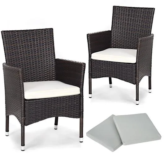 SlickBlue SlickBlue 2-Piece Dining Chair Set with Cushion Covers, Brown — product photo