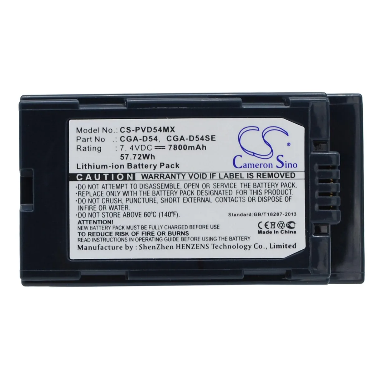 Cameron &amp; Co Cameron &amp; Co DS-CS-PVD54MX camera battery 7800mAh 7.4V grey — product photo