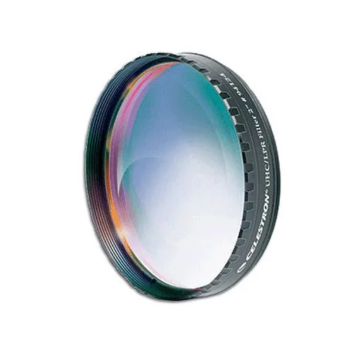 Black 2-inch telescope filter with threaded metal ring and coated glass