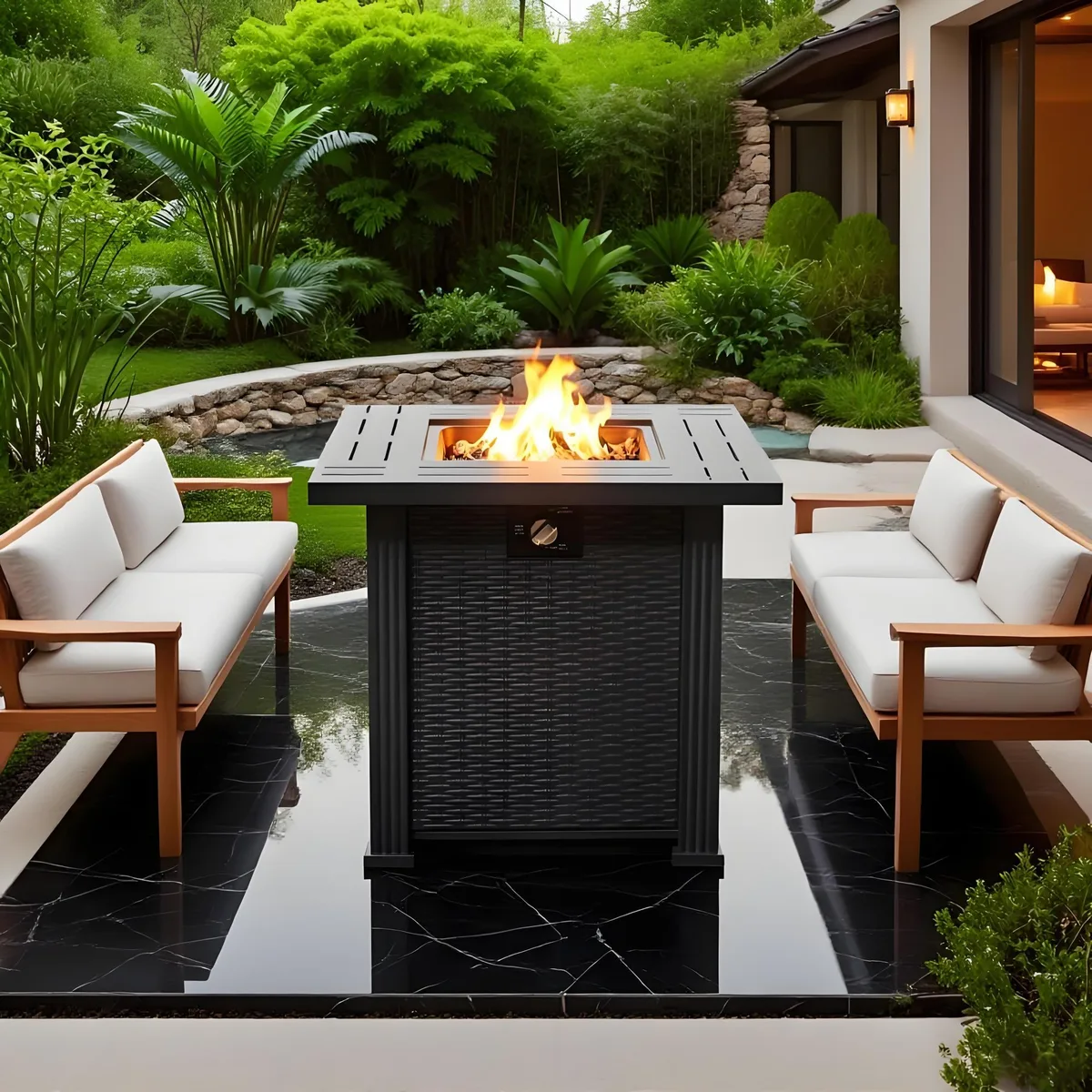 tuphen tuphen 28" Propane Fire Pit Table 50000 BTU Black — product photo