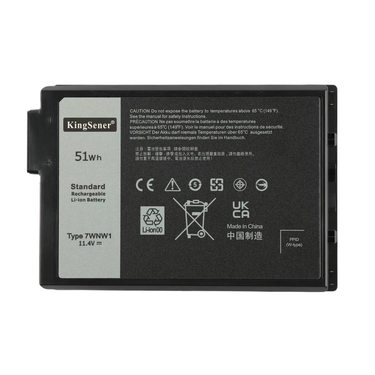 KingSener KingSener 7WNW1 laptop battery 11.4V 51WH for Dell Latitude 5420 5424 7424 — product photo