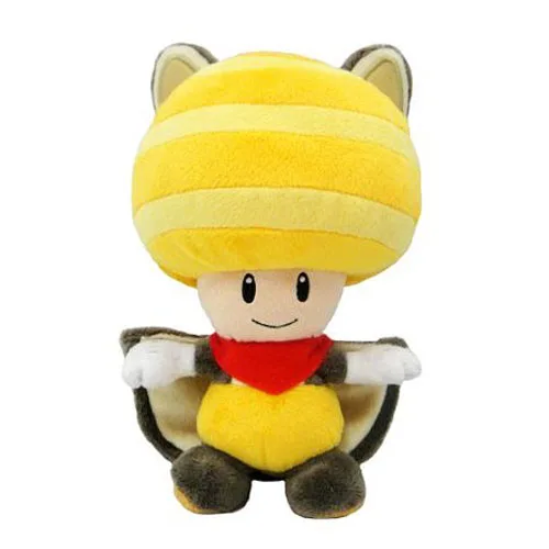 Sanei Sanei SAN1314 Super Mario Yellow Flying Squirrel Toad 8-Inch Plush — product photo