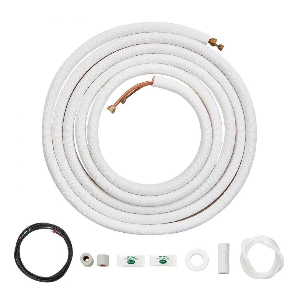 VEVOR VEVOR JSY-SS-SKU8 25ft Mini Split Line Set 1/4 &amp; 3/8in Copper Pipes Triple-Layer Insulation 27ft Cable — product photo